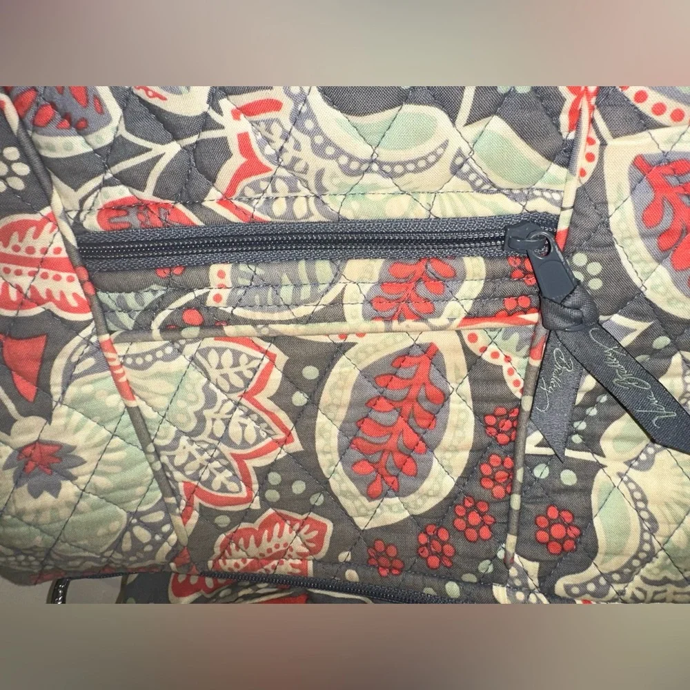 Vera Bradley Nomadic Floral Hipster Crossbody Gray Orange Green Paisley Mid-Size